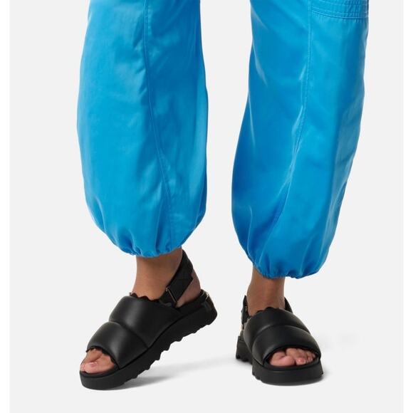 Sorel Viibe Slingback Flat Puffy Black Sandal Size 11 - Picture 1 of 10